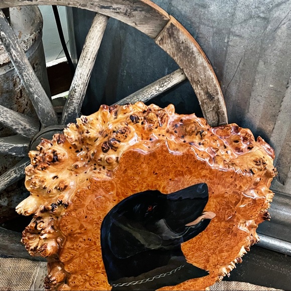 Birds Eye Maple Burl Wood Slab Raw Edge Lab Painting Varnish Wall Art Oregon - Picture 3 of 12